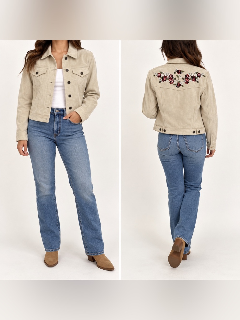 Brandon Thomas Suede Leather Embroidered Jacket